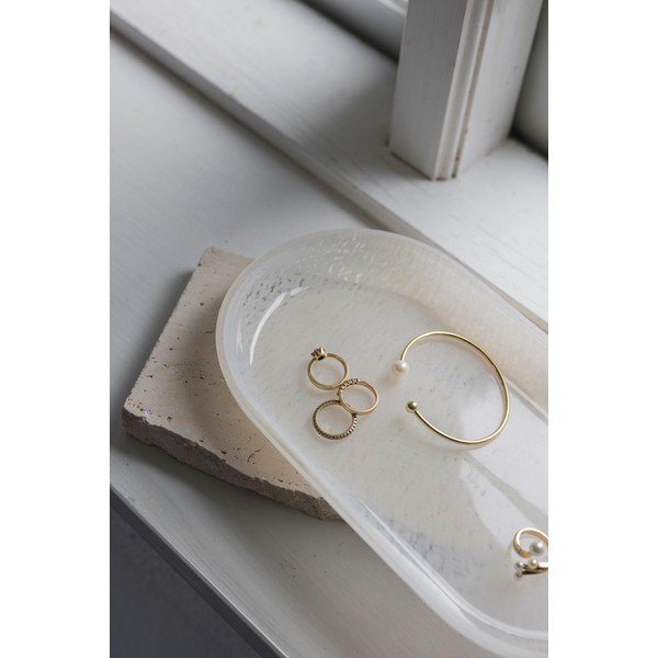 Stikla dekoratīva paplāte 14x25,5 cm Opal – Mette Ditmer Denmark-image-3