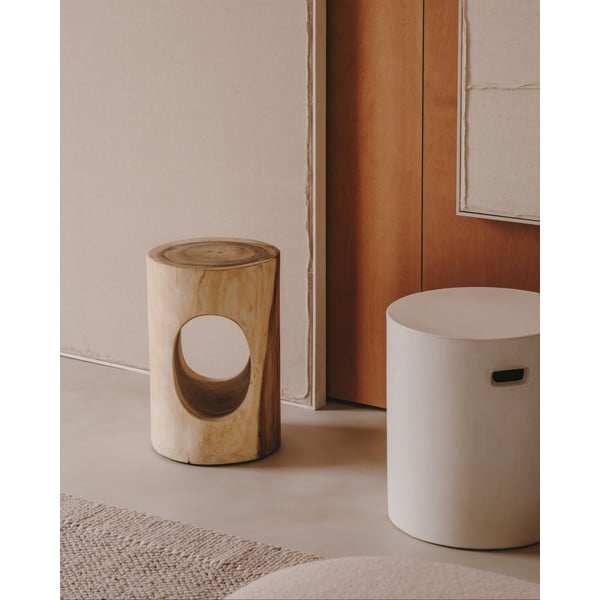 Betona apaļš dārza kāju soliņš ø 37 cm Aiguablava – Kave Home-image-2