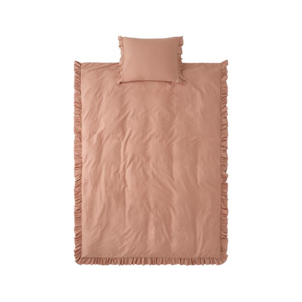 Dūmakaini rozā vienguļamā gultas veļa no kokvilnas satīna 150x210 cm Gloria – Ellos Home