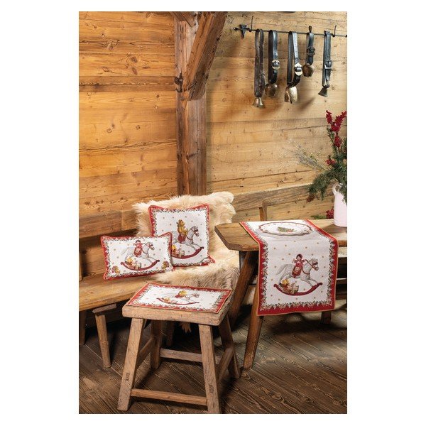 Sarkanbalts kokvilnas galdauts ar Ziemassvētku motīvu Villeroy & Boch Toys Fantasy, 48 x 32 cm-image-1