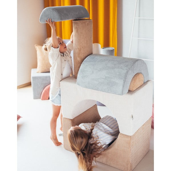 Krēmkrāsas velveta putu rotaļu laukums 75x49x37 cm Rainbow Montessori – Wigiwama-image-3