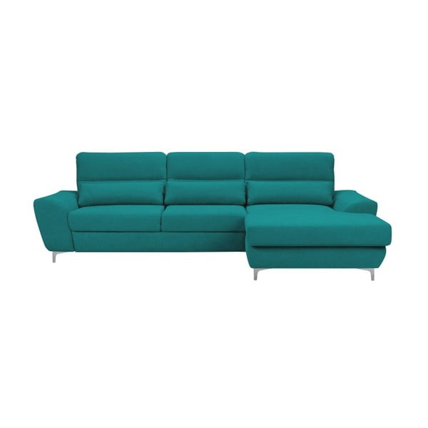 Tirkīza krāsas Windsor & Co Dīvāni Omega stūra dīvāns, labais stūris