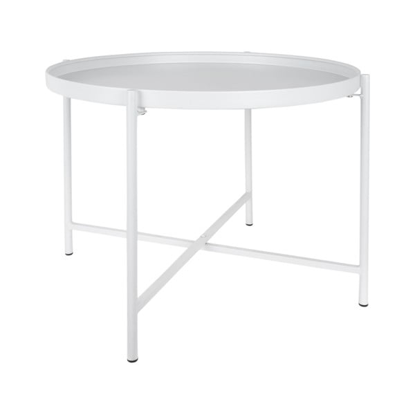 Balts metāla apaļš žurnālgaldiņš ø 50 cm Meseta  – Leitmotiv