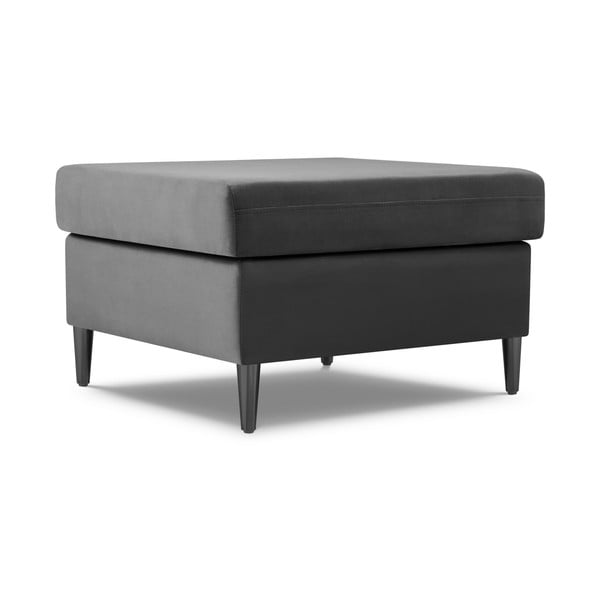 Gaiši pelēks samta kāju soliņš Kyoto – Cosmopolitan Design-image-1