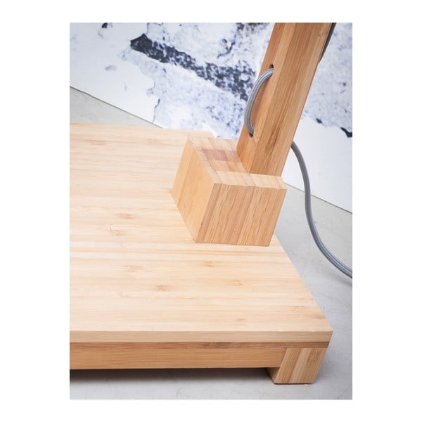 Stāvlampa ar baltu abažūru un bambusa struktūru Good&Mojo Himalaya-image-3