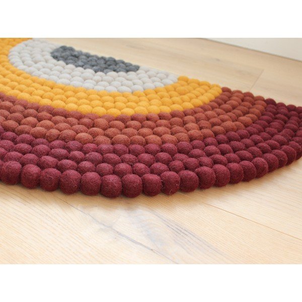 Bērnu bumbiņu vilnas paklājs Wooldot Ball Rugs Rainbow Red-image-1