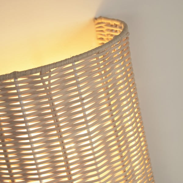 Dabīga toņa rotangpalmas sienas lampa Kimjit – Kave Home-image-1