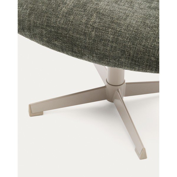 Zaļš kāju soliņš no šenila auduma Teryl – Kave Home-image-4