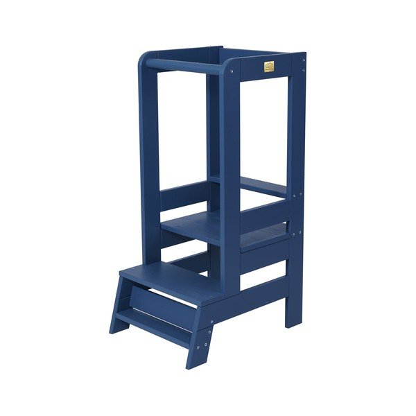 Zils priedes masīvkoka bērnu kāpslītis Montessori – Meowbaby