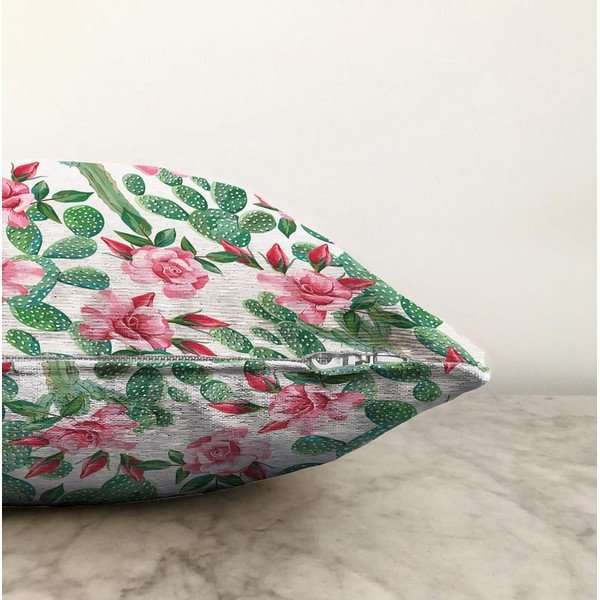Spilvendrāna ar kokvilnas maisījumu Minimalist Cushion Covers Blooming Cactus, 55 x 55 cm-image-1