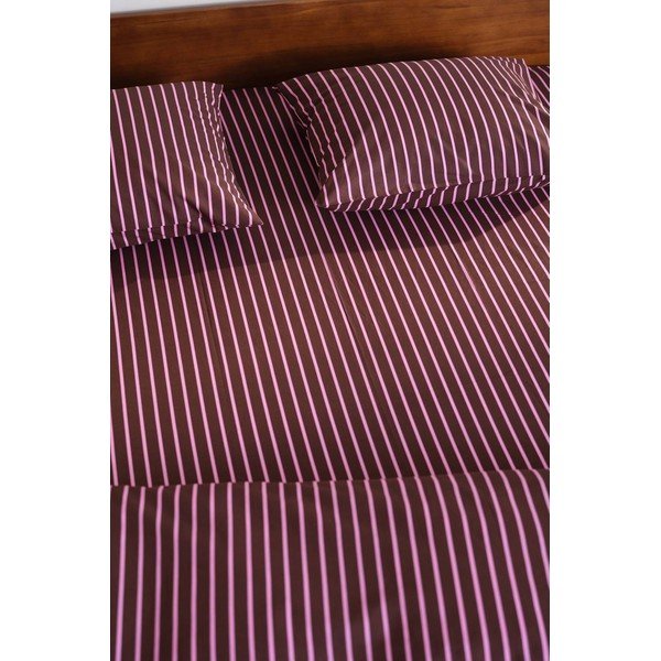 Rozā/brūns palags no organiskās kokvilnas  ar gumiju 90x200 cm Sima – Jotex-image-2