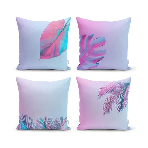 4 dekoratīvo spilvendrānu komplekts Minimalist Cushion Covers Neon Lover, 45 x 45 cm