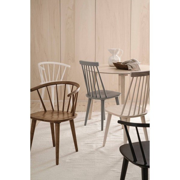 Melni gumijkoka masīvkoka bāra krēsli (2 gab.) (sēdekļa augstums 45 cm) Jolina – Ellos Home-image-2