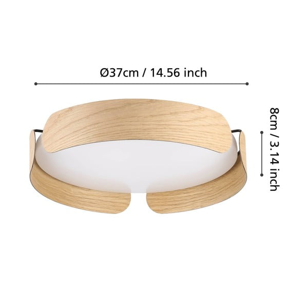 Balta/dabīga toņa LED griestu lampa VALCASOTTO – EGLO-image-3