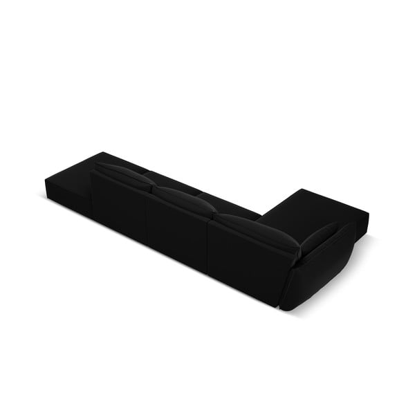 Melns samta stūra dīvāns (ar kreiso stūri/ar zvilni) Vanda – Mazzini Sofas-image-3