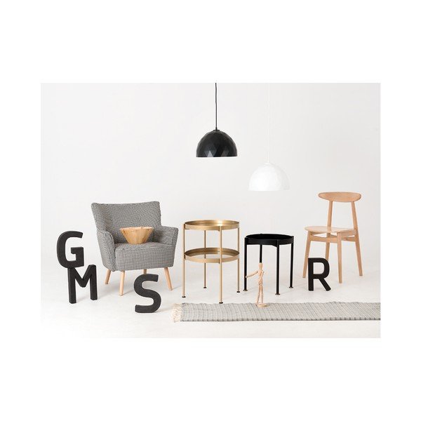 Custom Form Hanna konferenču galds zelta krāsā ar plauktu, ⌀ 40 cm-image-1