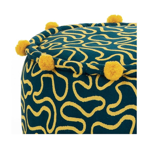 Dzeltens/tumši zaļš pufs Tangle – Tomasucci-image-1