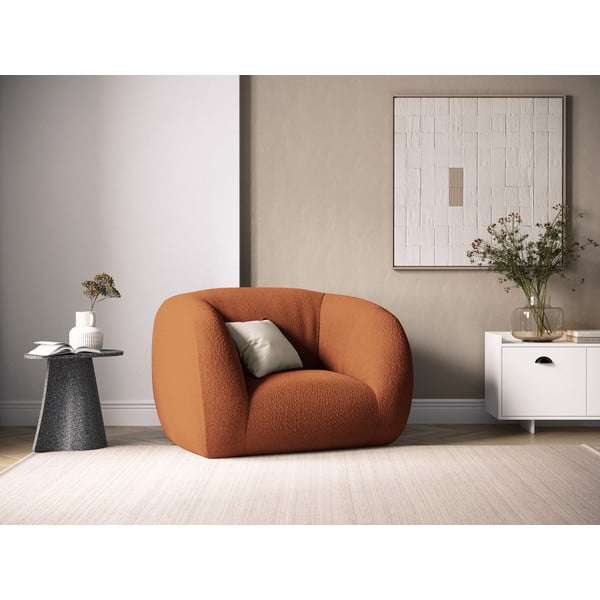 Oranžs atpūtas krēsls no buklē auduma Essen – Cosmopolitan Design-image-1