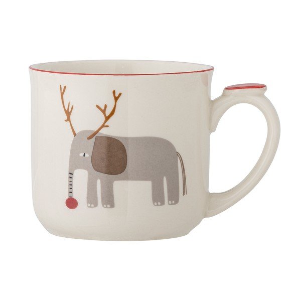 Krēmkrāsas māla krūze ar sietiņu un Ziemassvētku motīvu 300 ml Valentin – Bloomingville-image-3