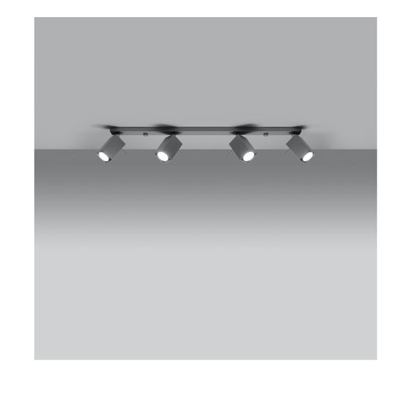 Pelēka prožektora tipa lampa 6x80 cm Toscana – Sollux-image-2
