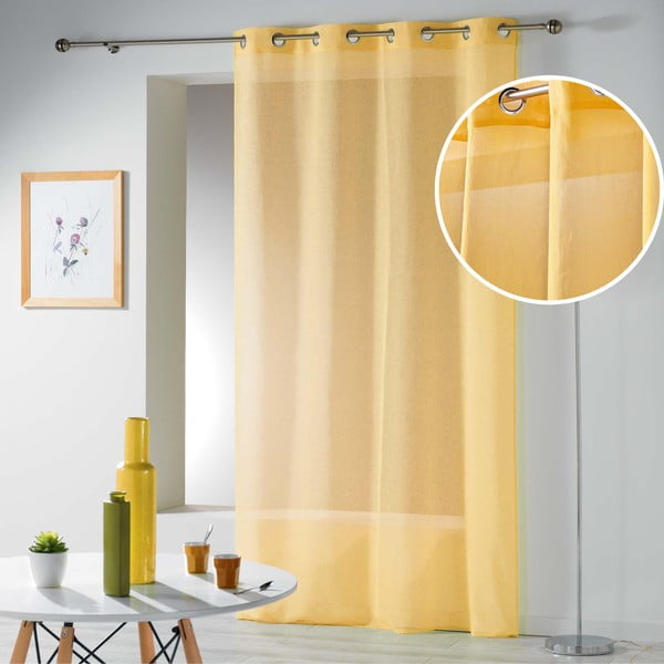 Dzeltens dienas aizkars 140x280 cm Telma – douceur d'intérieur-image-4