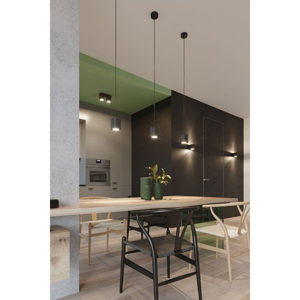 Melna sienas lampa Sollux Roda-image-1