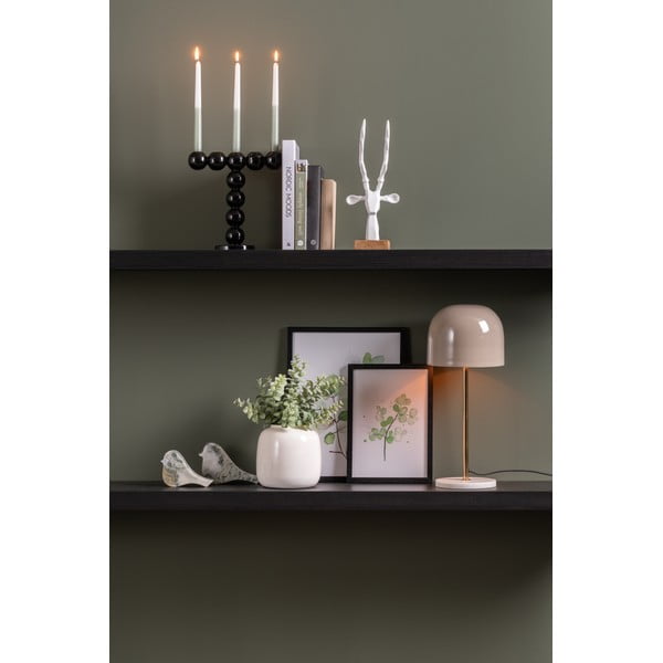 Krēmkrāsas galda lampa ar metāla abažūru (augstums 50 cm) Manta – Leitmotiv-image-2