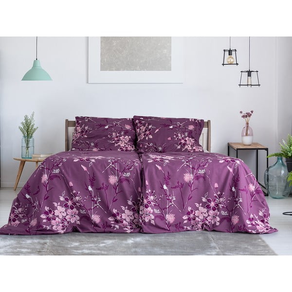 Violeta vienvietīga gultas veļa no krepa auduma 140x200 cm Top Class – B.E.S.