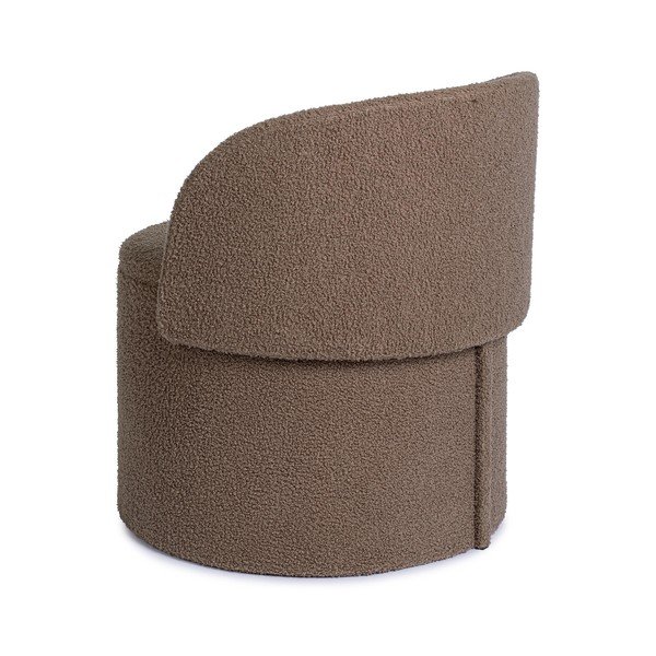 Pelēkbrūns pufs no buklē auduma Anthea – Yes Everyday-image-2