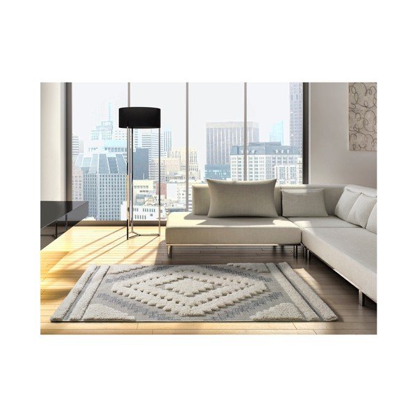 Balts un pelēks paklājs Universal Cheroky Blanco, 155 x 230 cm-image-1