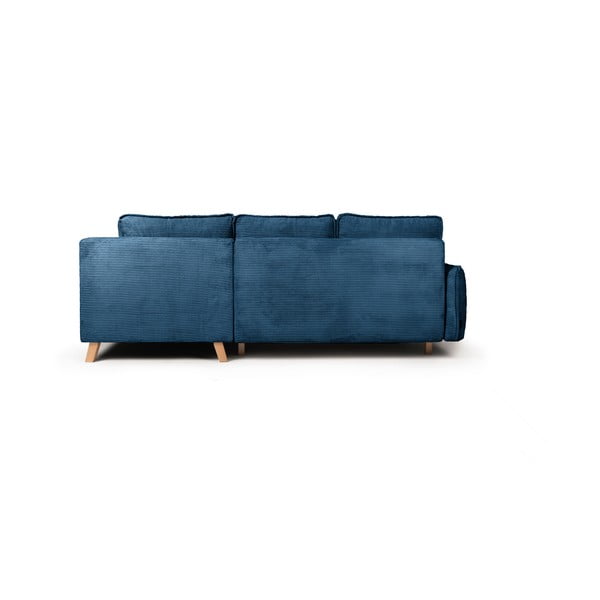 Zils velveta salokāms stūra dīvāns (ar labo stūri) Tori – Bonami Selection-image-4