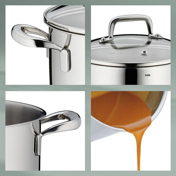 Nerūsējošā tērauda trauks ar vāku Kela Flavoria, ø 20 cm-image-3