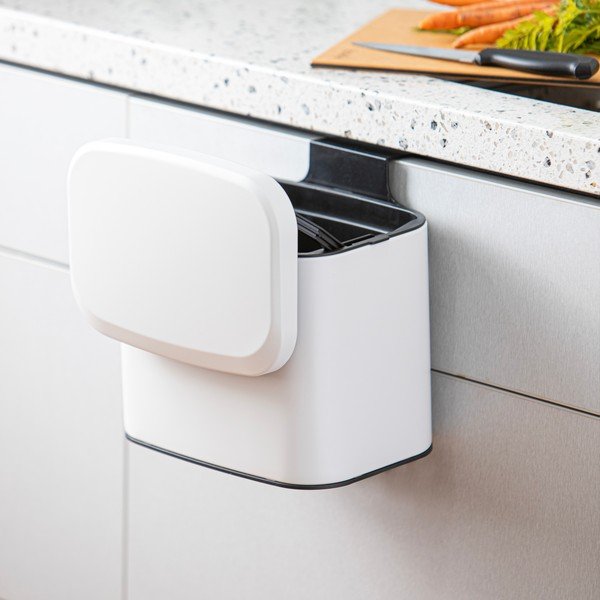 Balts kompostējamo atkritumu konteiners 4 l Essentials – Ladelle-image-2