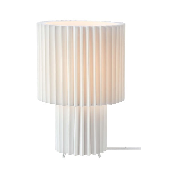 Balta galda lampa ar auduma abažūru (augstums 32 cm) Catis – Markslöjd