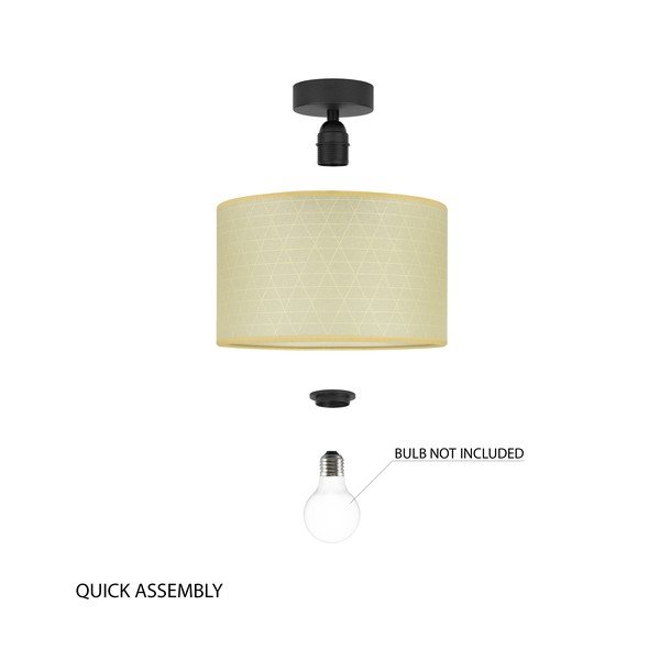 Bēša griestu lampa ar trīsstūra rakstu Sotto Luce Taiko, ⌀ 25 cm-image-4