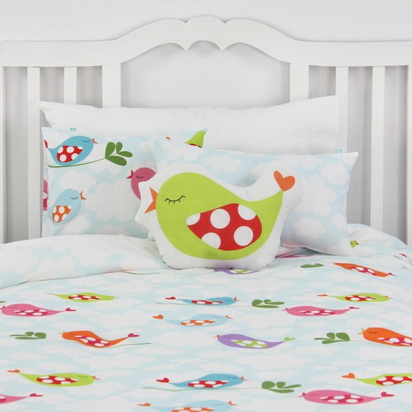 Abpusēja kokvilnas spilvendrāna Mr. Fox Little Birds, 50 x 30 cm-image-4