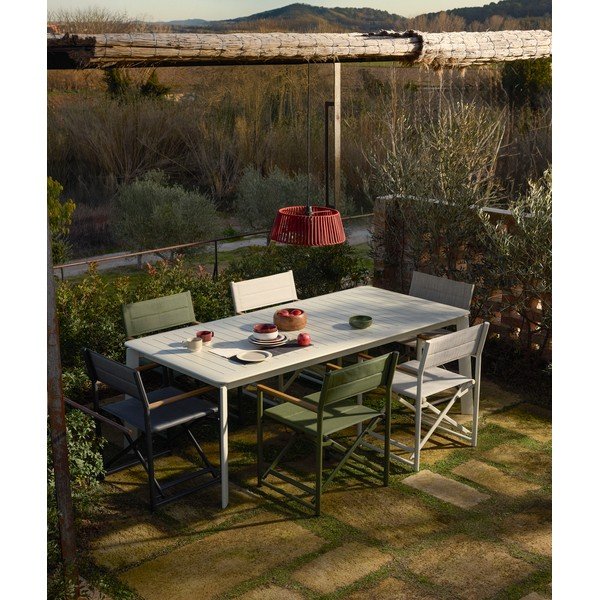 Metāla dārza ēdamgalds 100x205 cm Brela – Kave Home-image-1