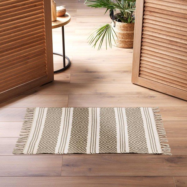 Dabīga toņa mazgājams paklājs no kokvilnas maisījuma 50x80 cm Murano – douceur d'intérieur-image-2