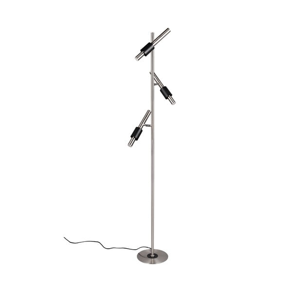 Melna/sudraba krāsas LED stāvlampa (augstums 150 cm) Ikaris – Trio Select-image-3