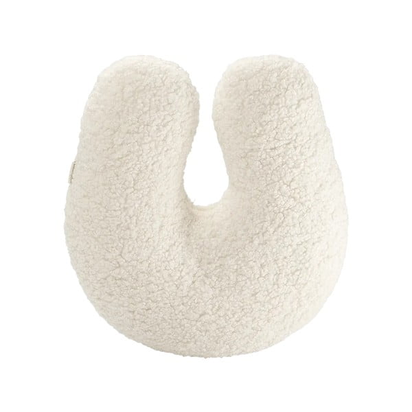 Krēmkrāsas bērnu dīvāna spilvens no buklē auduma U – Wigiwama