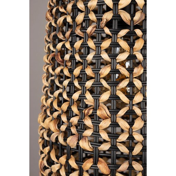 Melna/dabīga toņa piekaramā lampa ar ūdens hiacintes abažūru ø 20 cm Hyacint – Dutchbone-image-3