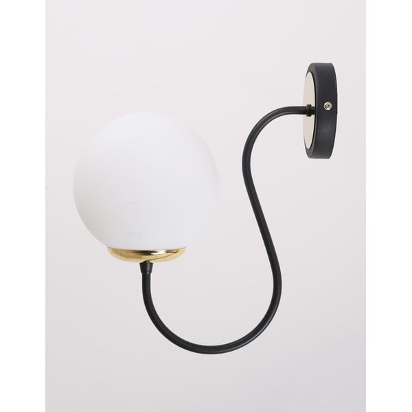 Melnbalta sienas lampa ø 15 cm Oslo – Squid Lighting