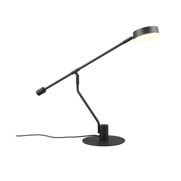 Matēti melna LED galda lampa ar saliekamu konstrukciju (augstums 64 cm) Manduro – Trio