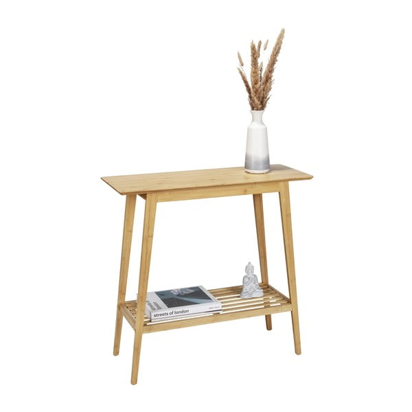 Dabīga toņa bambusa konsoles galds 30x80 cm Kona – Wenko-image-3