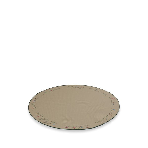 Bēšs kokvilnas apaļš paklājs zem eglītes ar Ziemassvētku motīvu ø 130 cm Hammershøi Christmas – Kähler Design-image-2