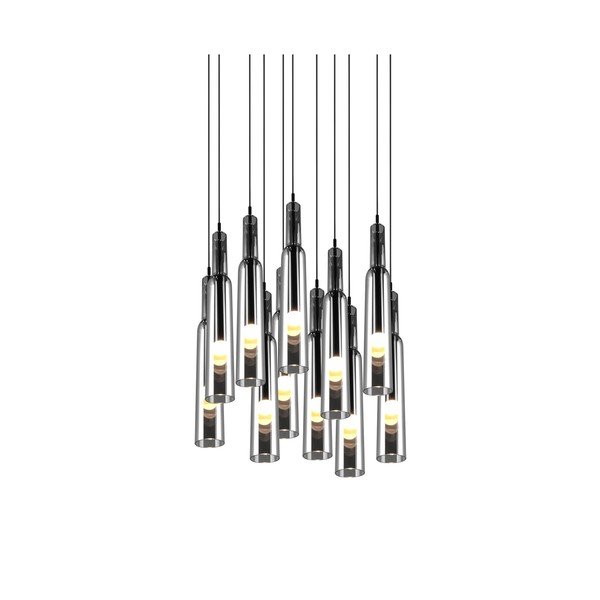 Sudraba krāsas LED piekaramā lampa ar stikla abažūru ø 50 cm Lucent – Trio Select-image-2