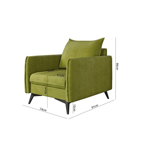 Zaļš atpūtas krēsls Juli Bis – Ropez-image-3