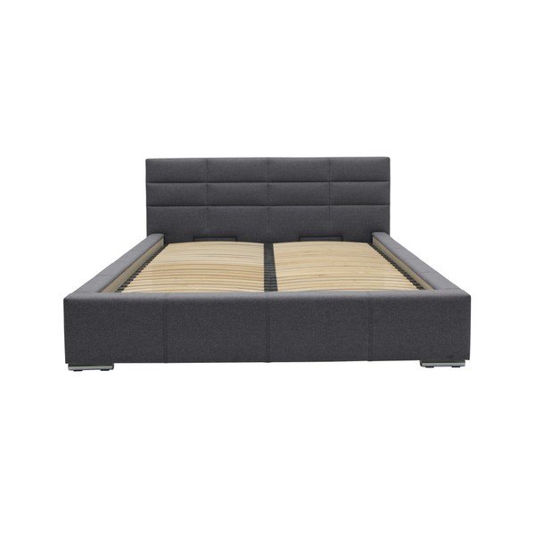 Pelēka divguļamā gulta Mazzini Beds Reve, 140 x 200 cm-image-4