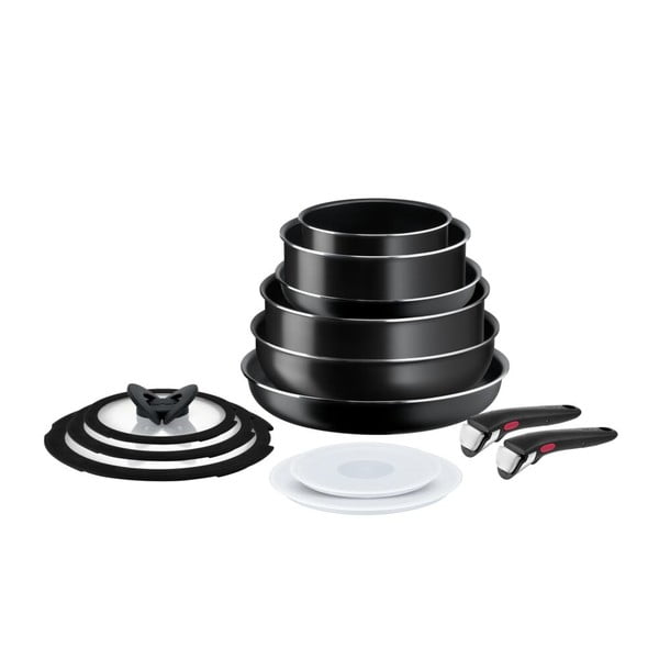 Alumīnija trauku komplekts (13 gab.) INGENIO EASY COOK & CLEAN BLACK L1549023 – Tefal