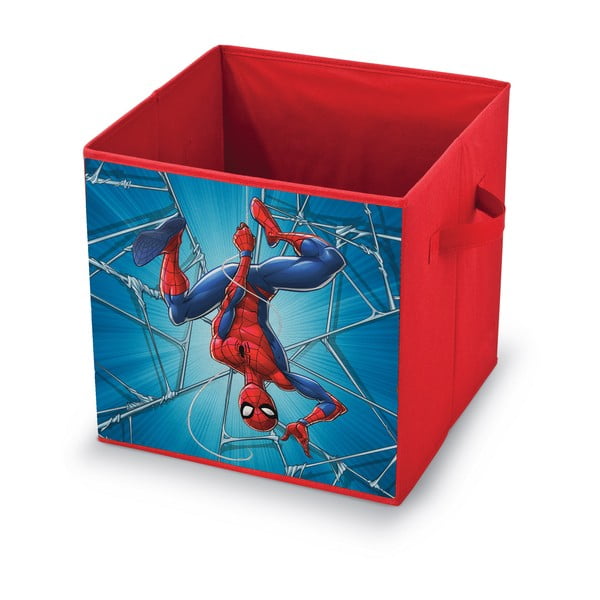 Sarkana uzglabāšanas kaste Domopak Spiderman, 32 x 32 x 32 cm